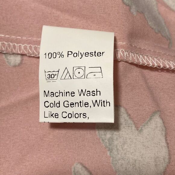 Emery Rose - Pink & White Floral Print Kimono, Tie Front sz XL - Picture 8 of 9